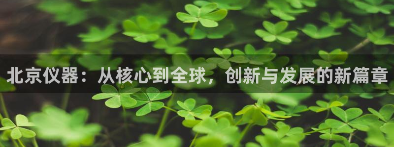 门徒娱乐挂机app下载：北京仪器：从核心到全球，创新与发展的