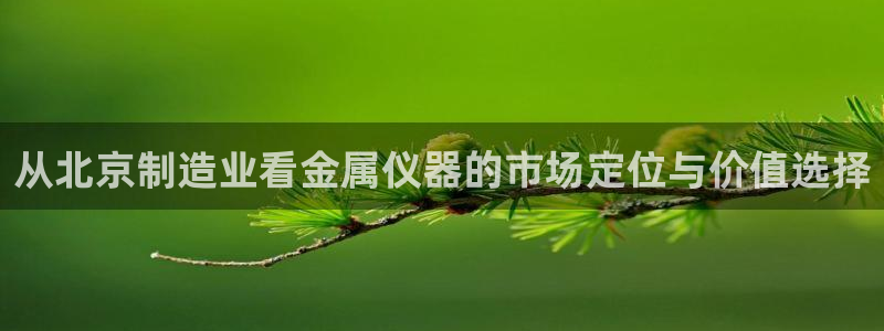 蓝狮和门徒娱乐区别：从北京制造业看金属仪器的市场定位与价值选
