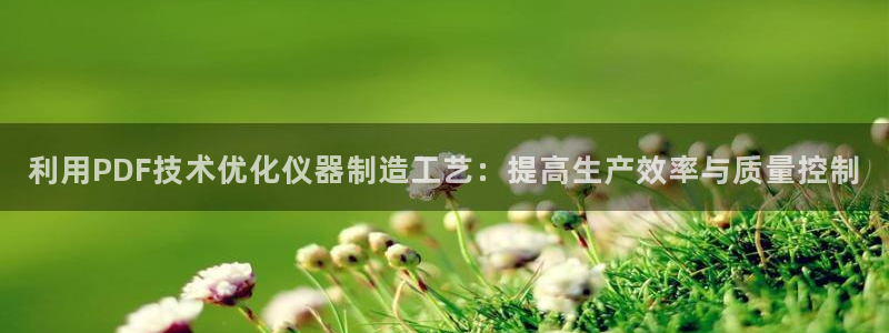 门徒娱乐是怎么赚钱的呢：利用PDF技术优化仪器制造工艺：提高