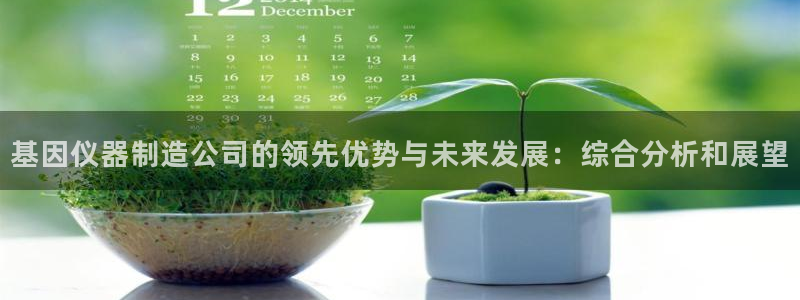 门徒娱乐后5指尖：基因仪器制造公司的领先优势与未来发展：综合