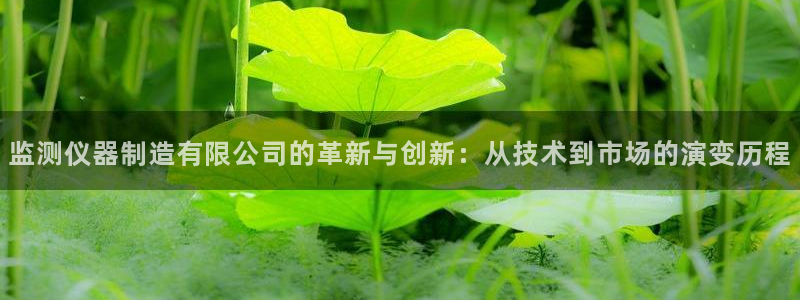 门徒娱乐帐号注册不了：监测仪器制造有限公司的革新与创新：从技