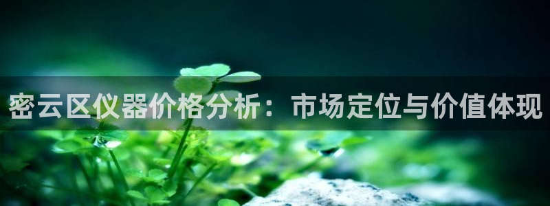 门徒娱乐平台安装：密云区仪器价格分析：市场定位与价值体现