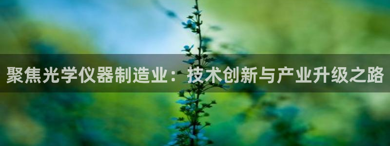 门徒娱乐主管是谁：聚焦光学仪器制造业：技术创新与产业升级之路