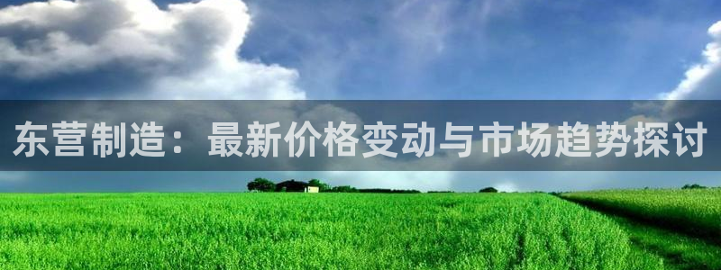 门徒娱乐平台下载手机版：东营制造：最新价格变动与市场趋势探讨