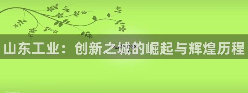 门徒娱乐平台安装：山东工业：创新之城的崛起与辉煌历程