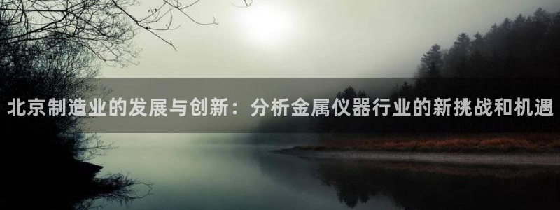 门徒娱乐属于拉菲系列吗：北京制造业的发展与创新：分析金属仪器
