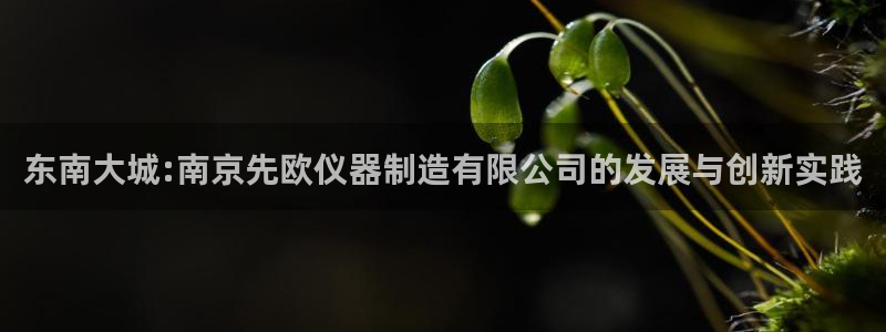 门徒娱乐最新产品：东南大城:南京先欧仪器制造有限公司的发展与
