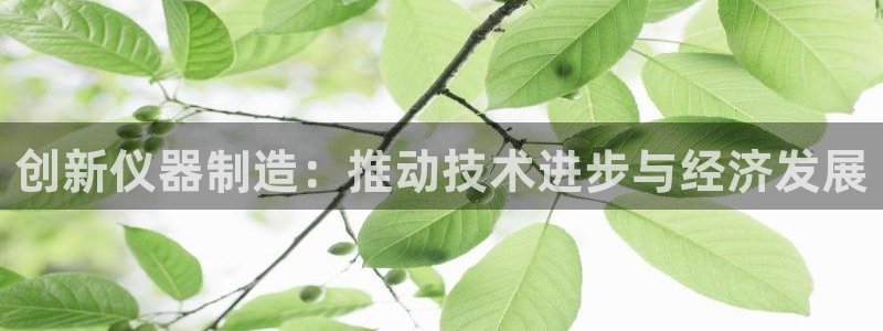 焦点娱乐门徒平台：创新仪器制造：推动技术进步与经济发展