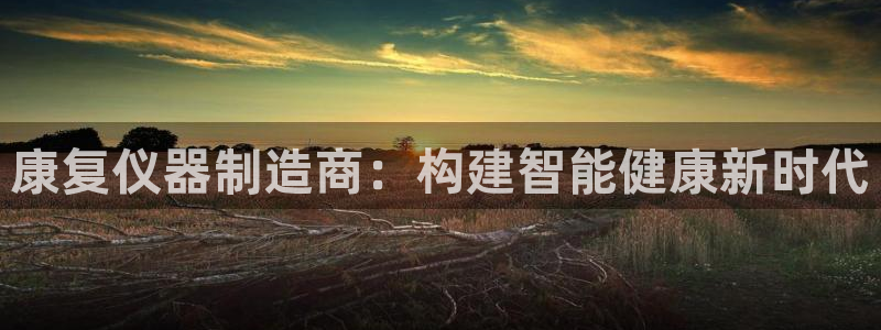 门徒娱乐下原把判官333OO：康复仪器制造商：构建智能健康新