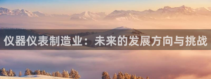 门徒娱乐登录中心：仪器仪表制造业：未来的发展方向与挑战