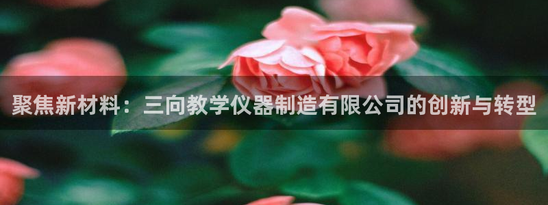 门徒娱乐链接：聚焦新材料：三向教学仪器制造有限公司的创新与转