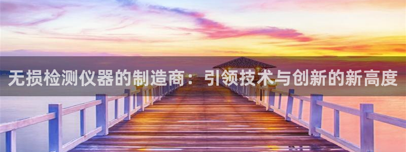 门徒娱乐官方客服：无损检测仪器的制造商：引领技术与创新的新高